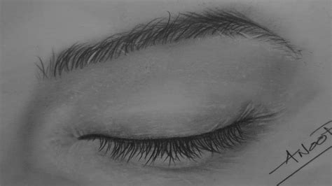 Drawing closed eye - YouTube