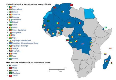 Map of French-Speaking African countries | Teaching french, French ...