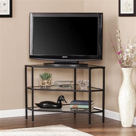 Boston Loft Furnishings Naois Matte Black Corner TV Stand at Lowes.com