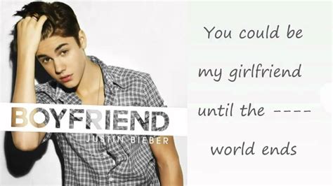 Justin Bieber - Boyfriend (Lyrics On Screen) - YouTube