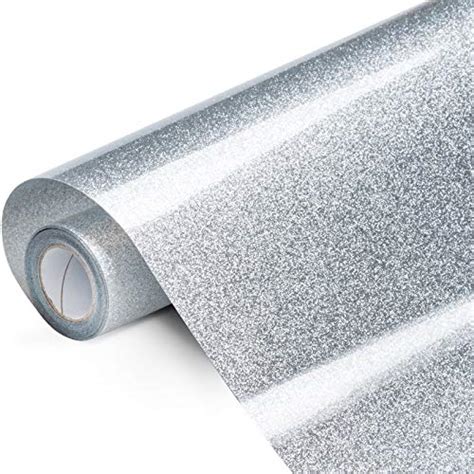 Silver Glitter HTV Heat Transfer Vinyl Roll - 12in x 10ft Iron on Vinyl ...