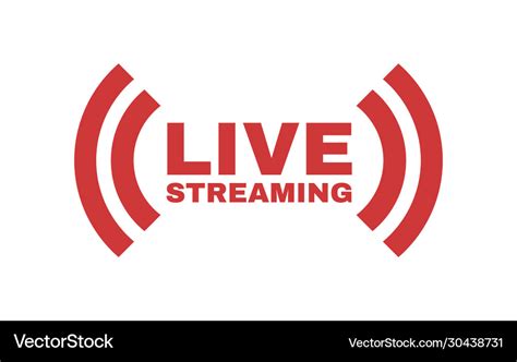 Live streaming logo online stream sign flat Vector Image