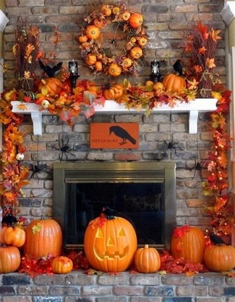 50 Distinct Halloween ideas for Festive Fireplace Decorating