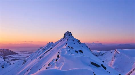 Free Image: Snowy Mountain Peak with Sunrise Glow | Download more on ...