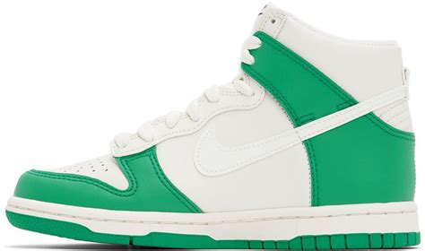 Nike Kids Green & White Dunk Big Kids Sneakers Nike