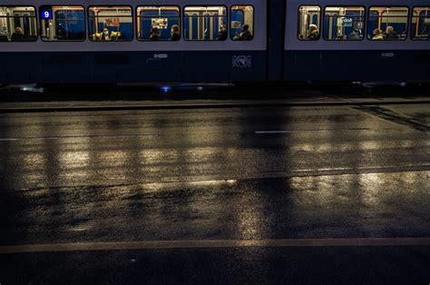 Watching the tram go by at night in Zürich, 2021 - The Leica camera Blog