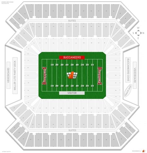 tampa bay buccaneers seating chart | Deck party, Raymond james stadium ...