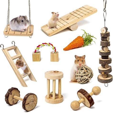 Fovien Hamster Chew Toys, Small Animal Molar Toys, Pet Rat Boredom ...