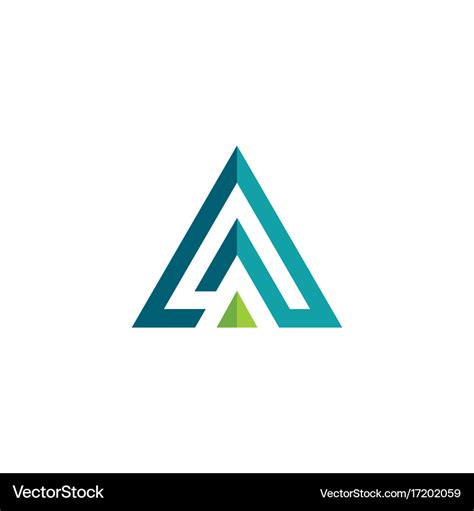 Triangle 3d pyramid logo Royalty Free Vector Image