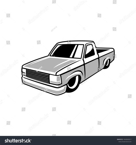 Vector Vintage Low Pick Truck Stock Vector (Royalty Free) 1964069017 ...