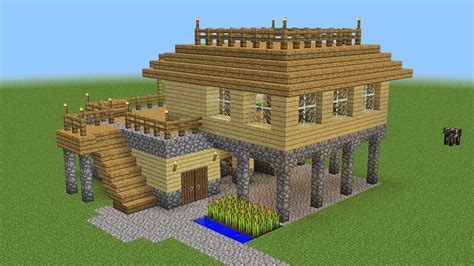 Minecraft - How to build a survival house | Minecraft barn, Minecraft ...