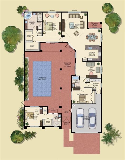 Pin by Gwen Ripley Medina on Dream Home | Courtyard house plans ...