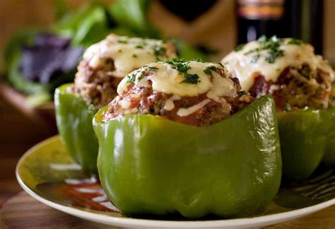 Pimientos Rellenos de Carne Variantes con Atún y Arroz