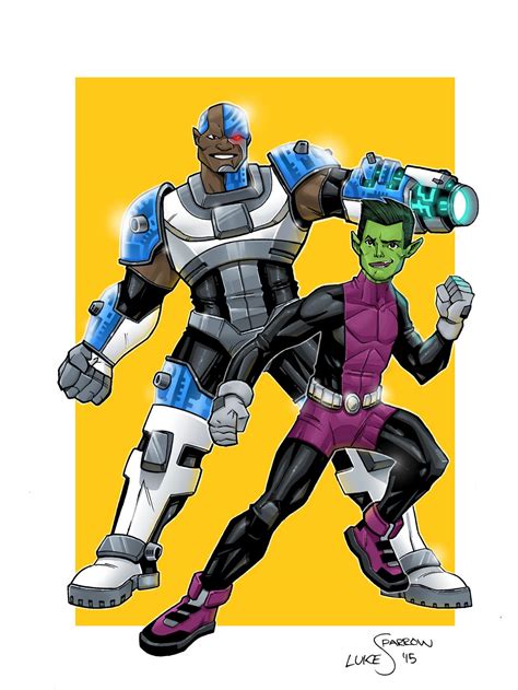 Cyborg and Beast Boy by lukesparrow on DeviantArt