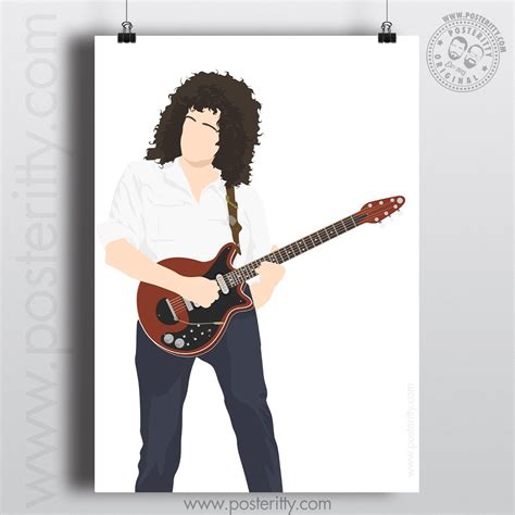 Brian May - Queen Live Aid 1986 - Minimalist Poster — Posteritty