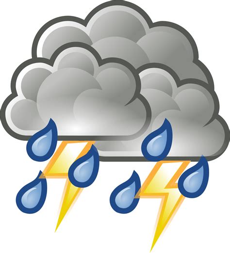 Storm Clipart Different Weather - Weather Thunderstorm - Png Download ...