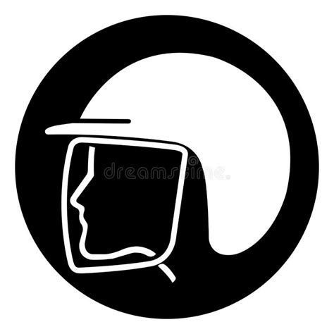 Wear Safety Helmet Symbol Sign,Vector Illustration, Isolated on White ...