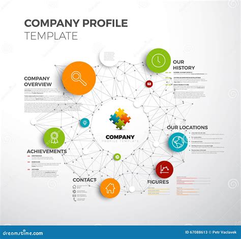 Plantilla Infographic Del Diseño De La Descripción De Vector Company ...