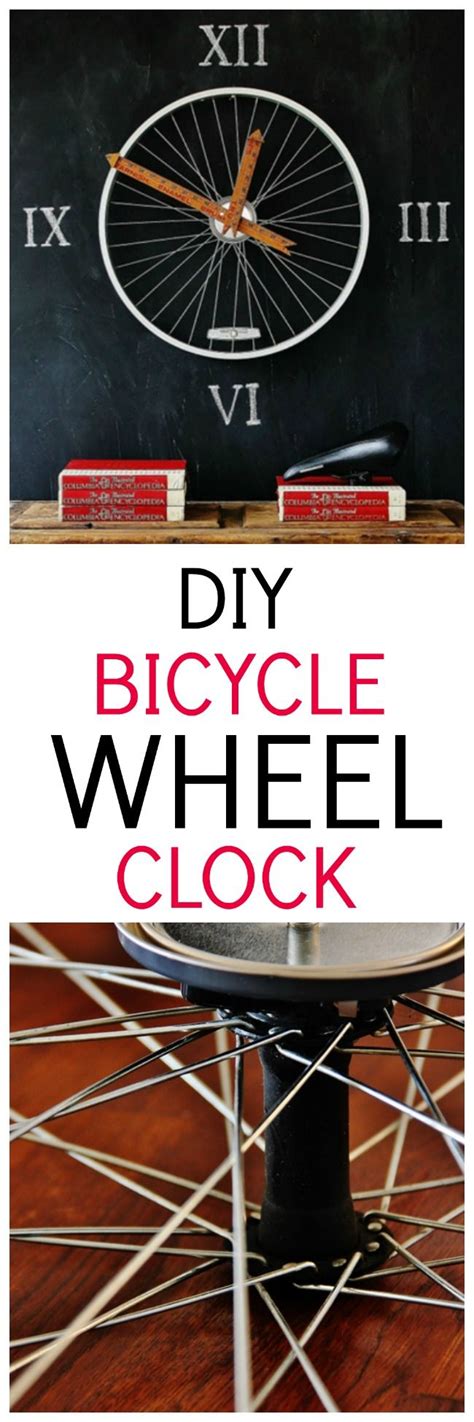 DIY Bicycle Wheel Clock with Yardstick Hands | Thistlewood Farms ...