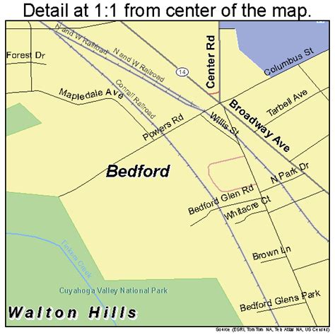 Bedford Ohio Street Map 3904878