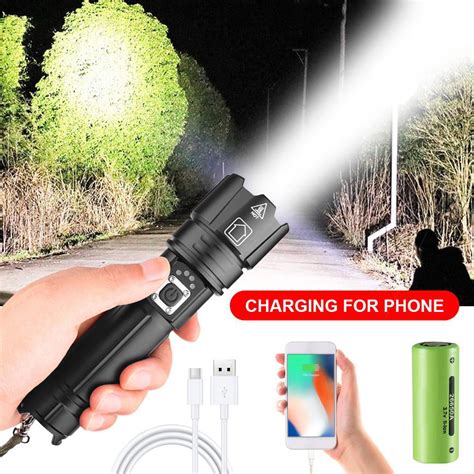 for Dog Walking Camping Emergency Tactical Flashlight Battery Powered ...