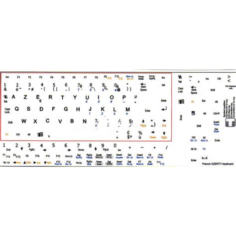 NETBOOK FRENCH AZERTY KEYBOARD STICKERS WHITE NON TRANSPARENT | Online ...