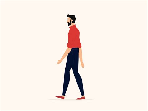 Walk cycle animation - Character animation After Effects - Gif by ...