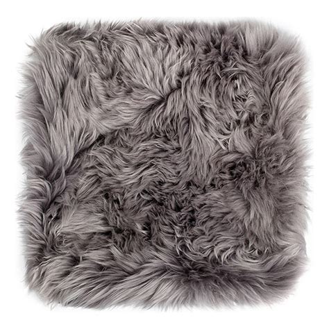 Grey Sheepskin Chair Pad 40x40cm - BrandAlley