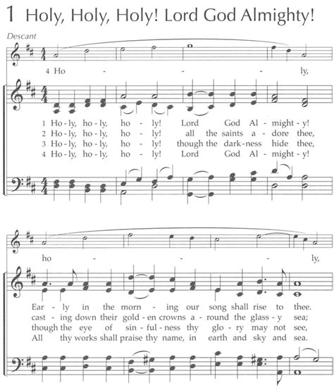 Holy, Holy, Holy! Lord God Almighty! ~ Hymn 1 ‹ First Presbyterian ...