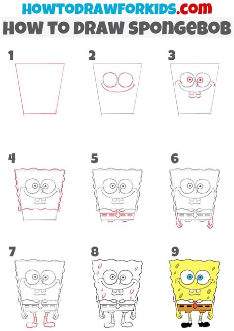 How to Draw SpongeBob: Step-by-Step Drawing Tutorial