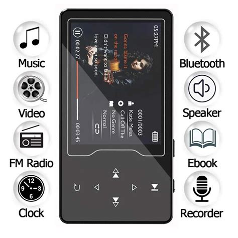 HIFI Bluetooth MP3 Player 16GB Built in Speaker Touch Button with 2 ...