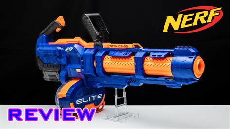 NERF Elite Titan CS 50 Blaster With 50 Official Darts Ages Toy Gun ...