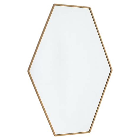 Italian Floating Hexagon Mirror For Sale at 1stDibs