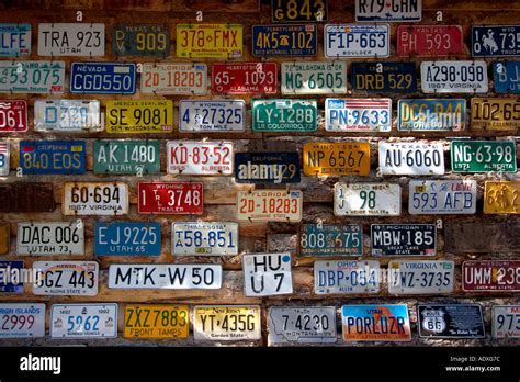 Wall of License Plates Stock Photo: 4409467 - Alamy