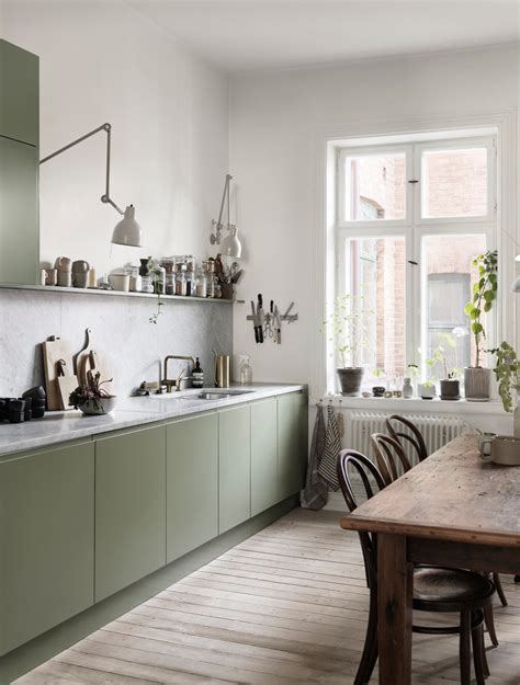 15 Inspiring Green Kitchen Designs That Bring Nature In - Nordic Design