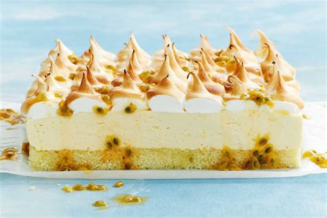 Lemon mousse meringue cake