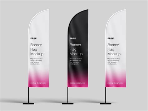 Free banner flag mockup - Mockups Design