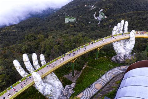 Golden Bridge (Da Nang, Vietnam) amongst The most iconic bridges around ...