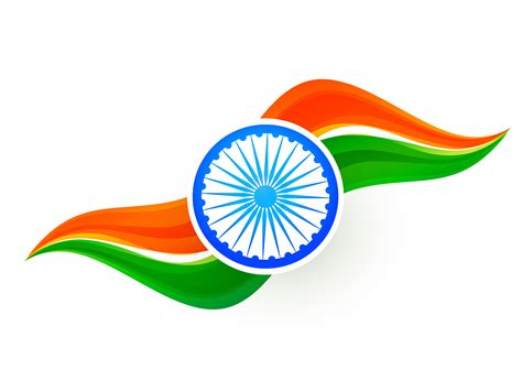 indian flag design in wave style 458427 Vector Art at Vecteezy