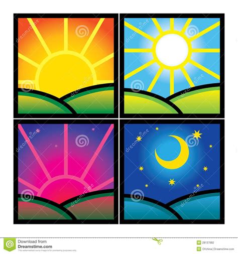 Morning Day Evening Night | Good night moon, Night, Clip art