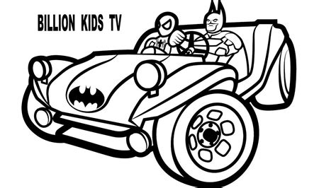 Batman Car Coloring Pages