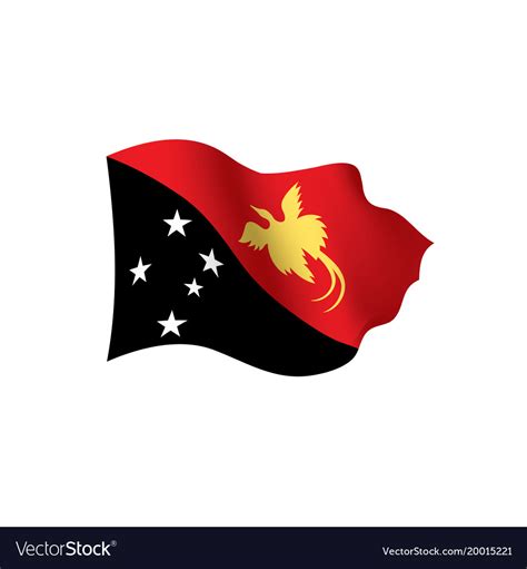 Papua new guinea flag Royalty Free Vector Image