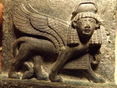 Mesopotamian-Assyrian - art - Striding sphinx of Nimrud - Egyptian ...