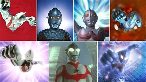 All Showa Ultraman Transformations (Ultraman - Zearth) - YouTube