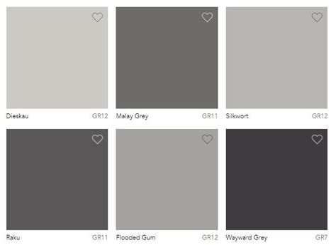 Grey Colour Charts Dulux Australia - Interiors By Color