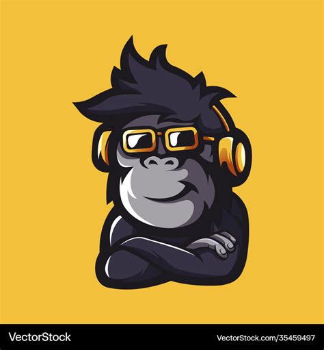 Monkey music Royalty Free Vector Image - VectorStock