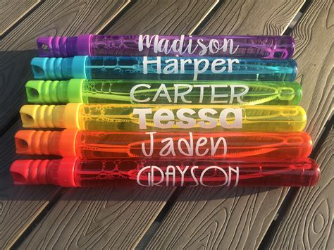 Personalized bubble wands | Bubble birthday, Halloween party themes ...