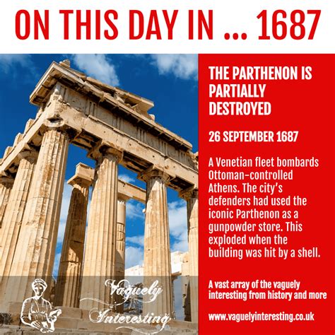 26 September 1687 | An explosion rocks the Parthenon – Almost History