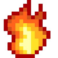 Pixel Fire Gif Png - Pixel art, css sprites, text, heart png.