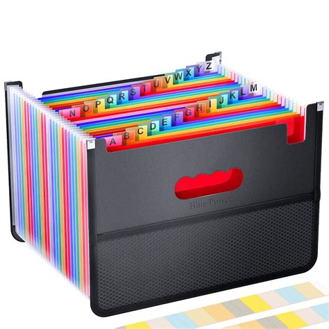 Buy 26 Pockets Accordian File Organizer,Expanding Filing Box with Mesh ...